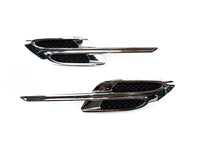 Load image into Gallery viewer, Bentley Continental Gt Gtc chrome left &amp; right fender air vent grill 2pcs #1852