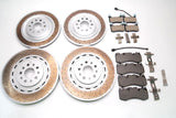 Maserati Ghibli 3.8 Trofeo front rear brake pads & dimpled rotors TopEuro #1890