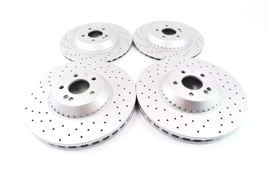 Mercedes S class S550 S550e front rear brake rotors TopEuro #1452