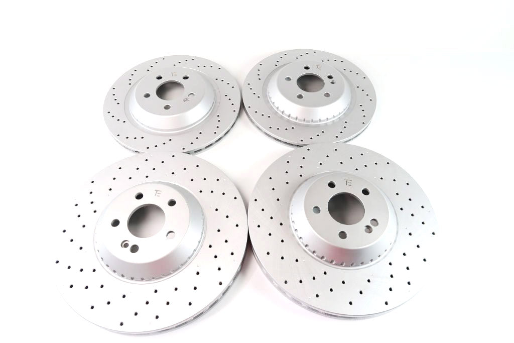 Mercedes S class S550 S550e front rear brake rotors TopEuro #1452