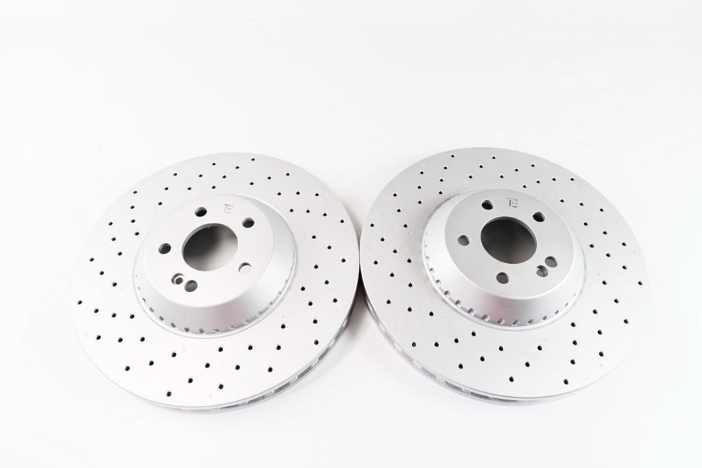 Mercedes S class S550 S550e front rear brake rotors TopEuro #1452