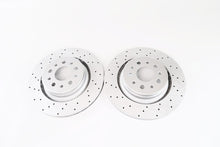 Load image into Gallery viewer, Maserati Ghibli Base rear brake pads &amp; drilled upgrated rotors #1435